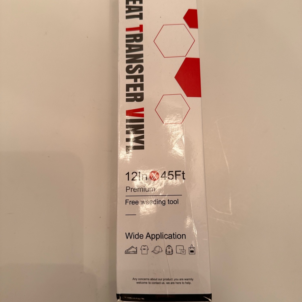 12" x 45'  Roll of White Heat Transfer Vinyl